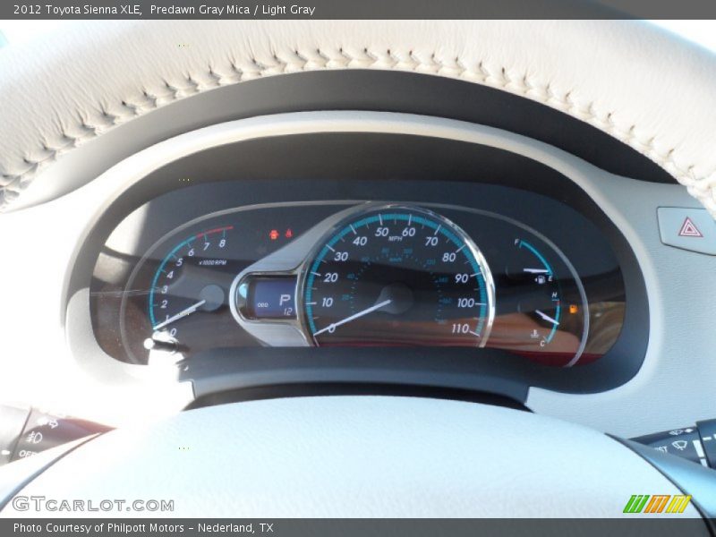 Predawn Gray Mica / Light Gray 2012 Toyota Sienna XLE