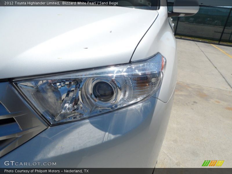 Blizzard White Pearl / Sand Beige 2012 Toyota Highlander Limited