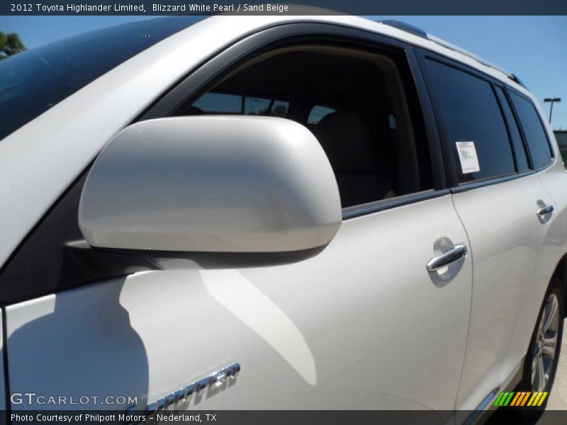 Blizzard White Pearl / Sand Beige 2012 Toyota Highlander Limited