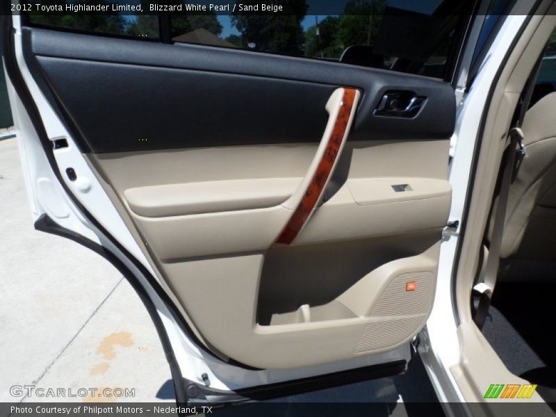 Blizzard White Pearl / Sand Beige 2012 Toyota Highlander Limited