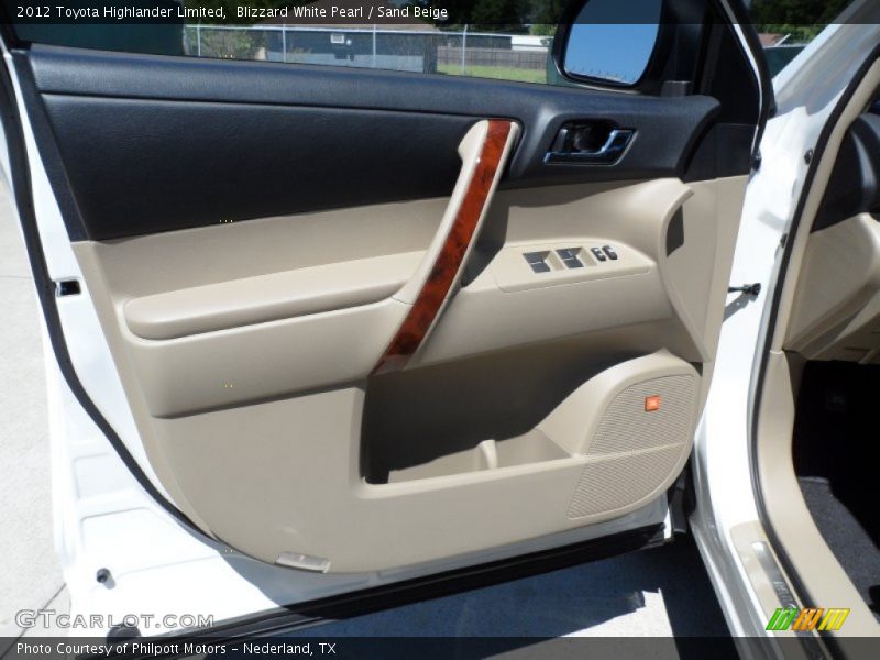 Blizzard White Pearl / Sand Beige 2012 Toyota Highlander Limited