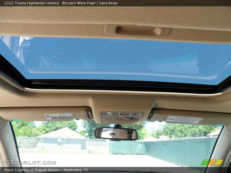 Blizzard White Pearl / Sand Beige 2012 Toyota Highlander Limited