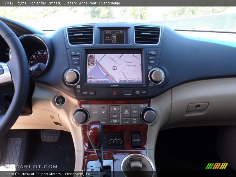 Blizzard White Pearl / Sand Beige 2012 Toyota Highlander Limited