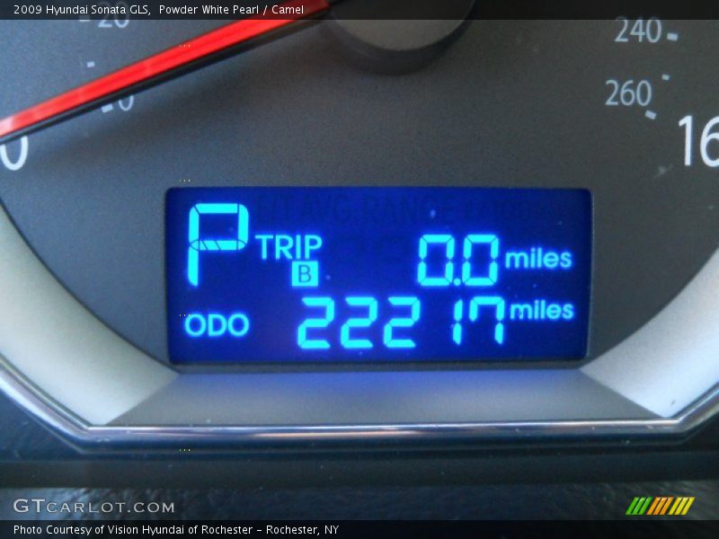 Powder White Pearl / Camel 2009 Hyundai Sonata GLS