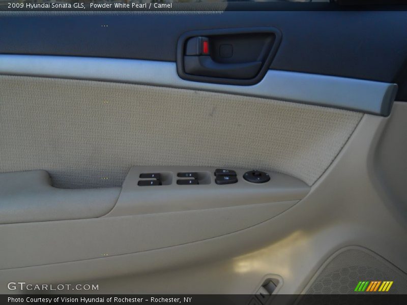 Powder White Pearl / Camel 2009 Hyundai Sonata GLS
