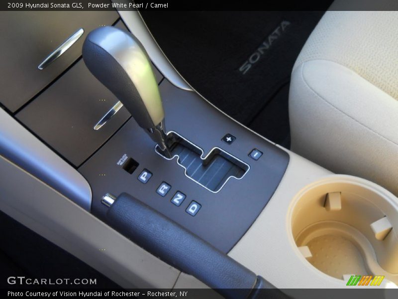 Powder White Pearl / Camel 2009 Hyundai Sonata GLS