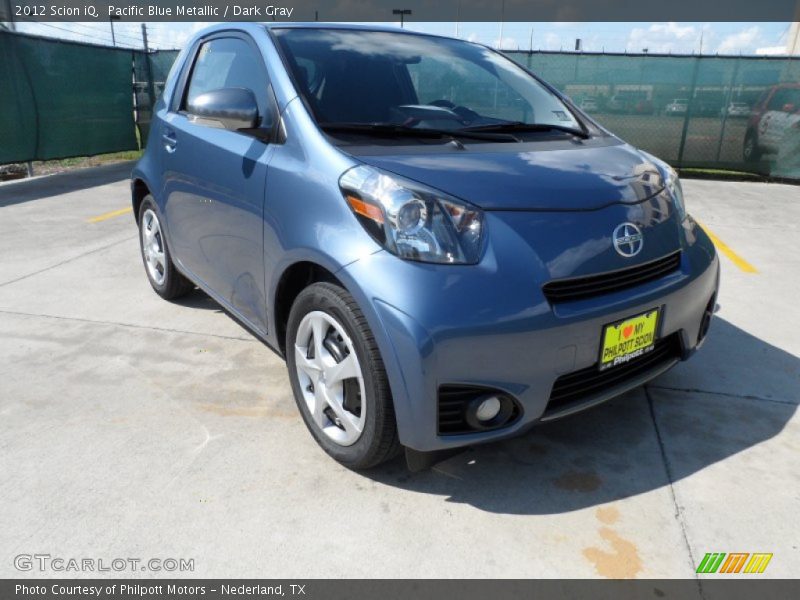 Pacific Blue Metallic / Dark Gray 2012 Scion iQ