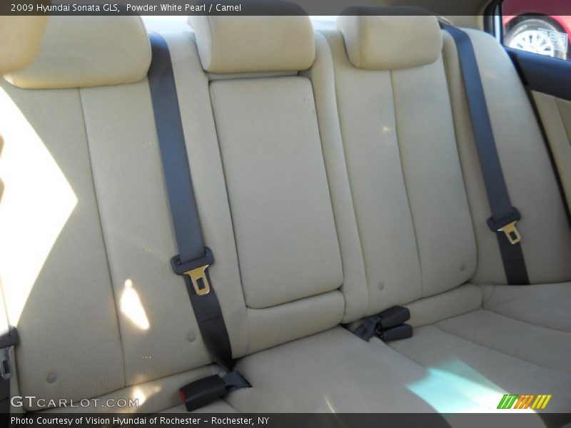 Powder White Pearl / Camel 2009 Hyundai Sonata GLS