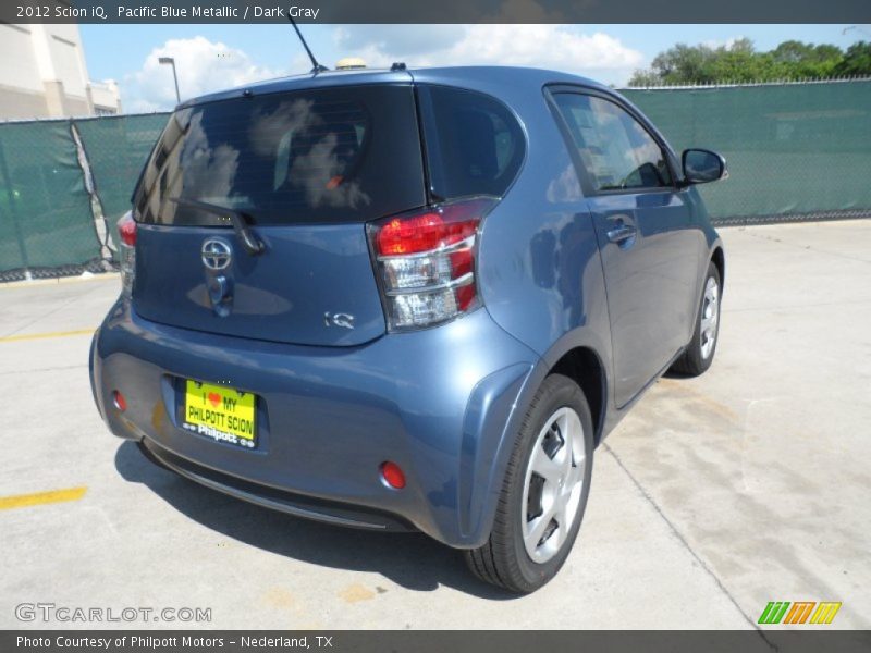 Pacific Blue Metallic / Dark Gray 2012 Scion iQ