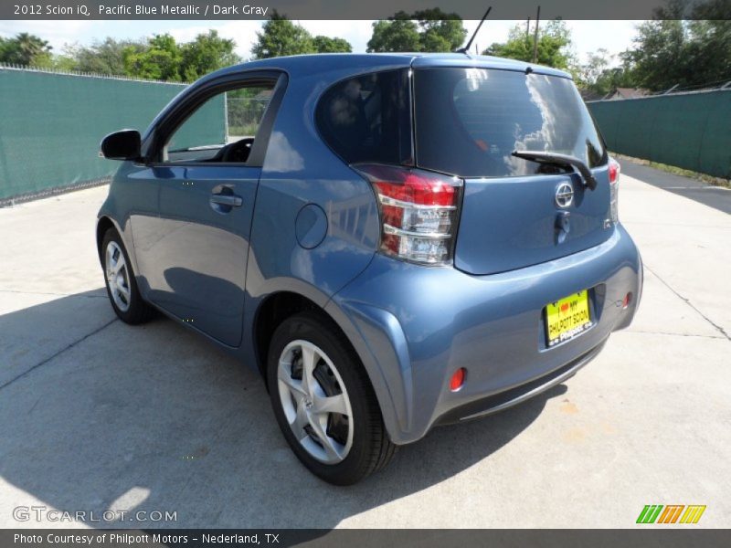 Pacific Blue Metallic / Dark Gray 2012 Scion iQ