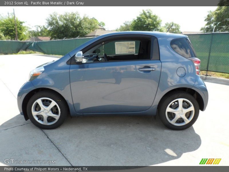 Pacific Blue Metallic / Dark Gray 2012 Scion iQ