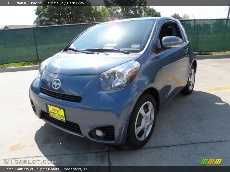 Pacific Blue Metallic / Dark Gray 2012 Scion iQ