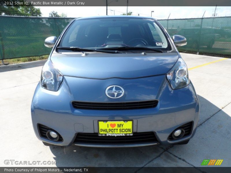 Pacific Blue Metallic / Dark Gray 2012 Scion iQ