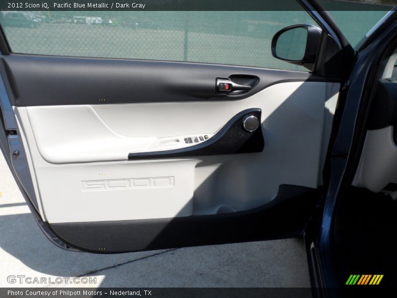 Pacific Blue Metallic / Dark Gray 2012 Scion iQ