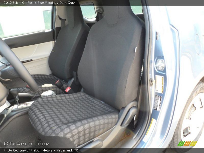 Pacific Blue Metallic / Dark Gray 2012 Scion iQ