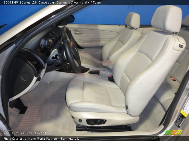 Cashmere Silver Metallic / Taupe 2008 BMW 1 Series 128i Convertible
