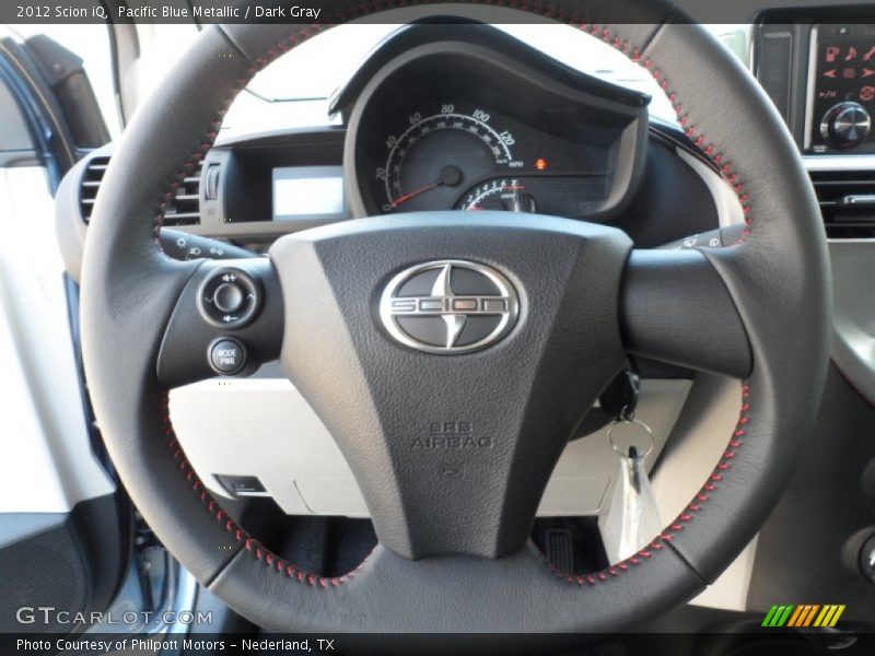 Pacific Blue Metallic / Dark Gray 2012 Scion iQ