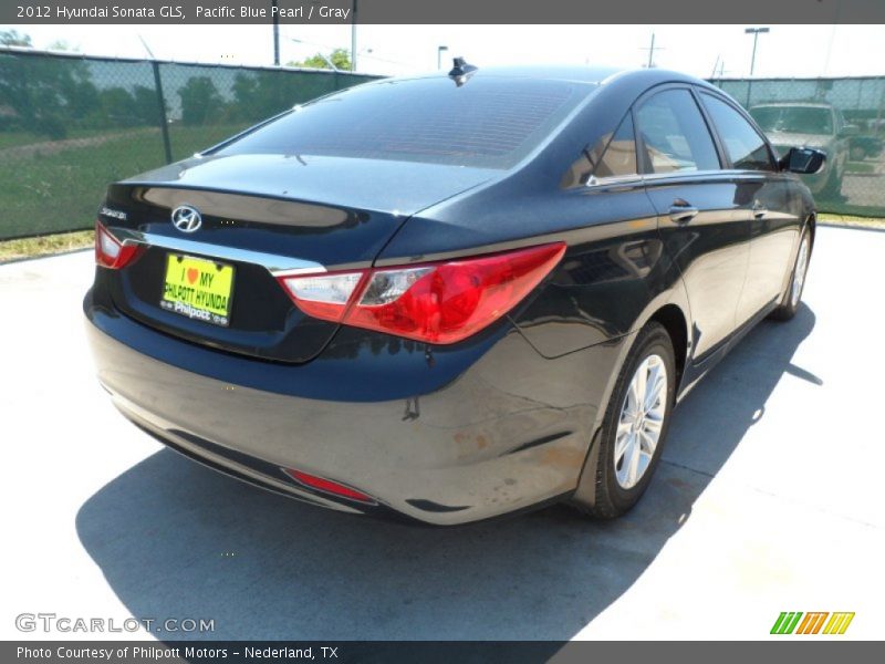 Pacific Blue Pearl / Gray 2012 Hyundai Sonata GLS