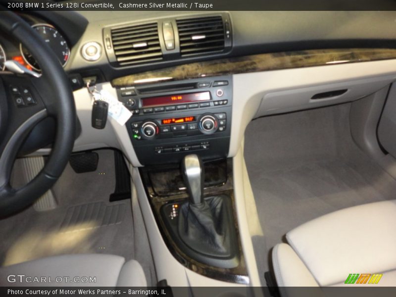 Cashmere Silver Metallic / Taupe 2008 BMW 1 Series 128i Convertible