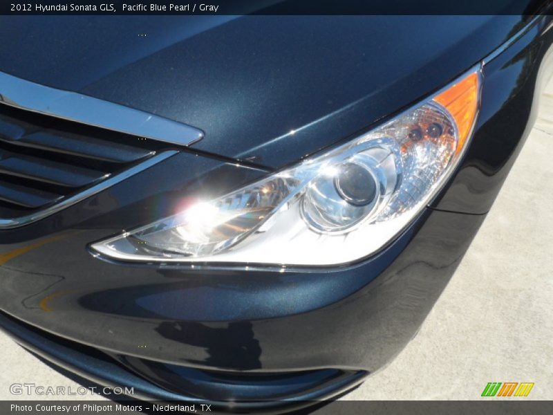 Pacific Blue Pearl / Gray 2012 Hyundai Sonata GLS