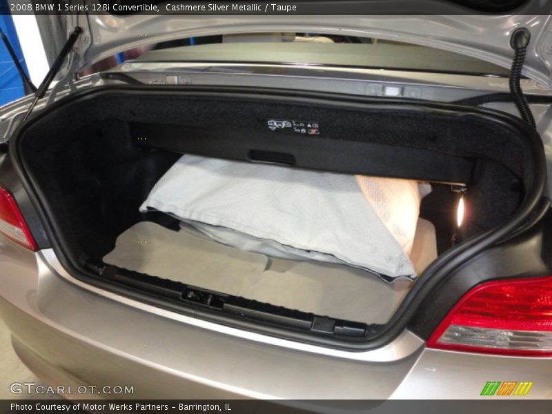 Cashmere Silver Metallic / Taupe 2008 BMW 1 Series 128i Convertible