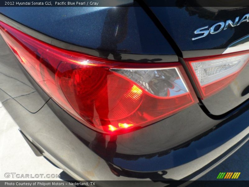 Pacific Blue Pearl / Gray 2012 Hyundai Sonata GLS