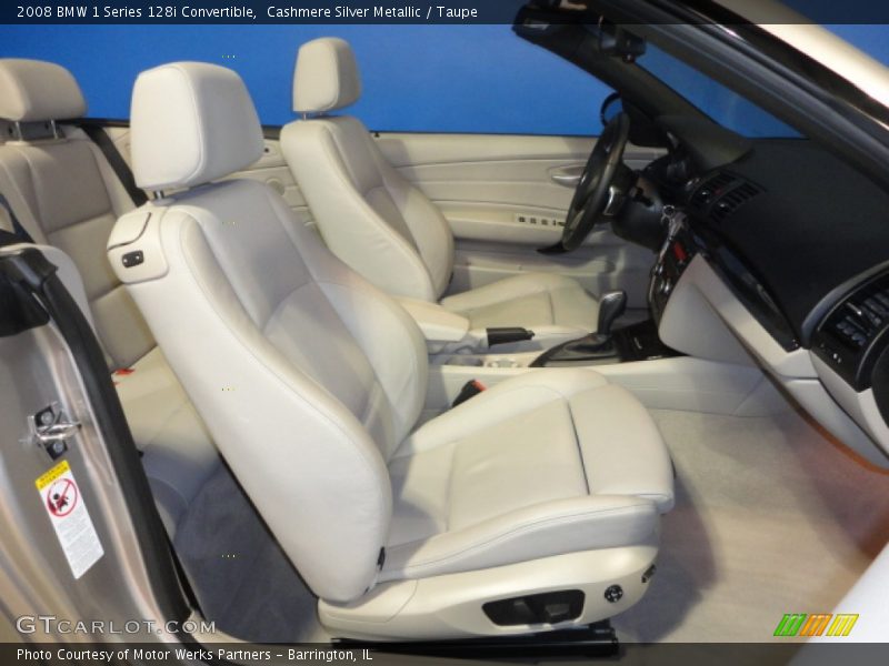 Cashmere Silver Metallic / Taupe 2008 BMW 1 Series 128i Convertible