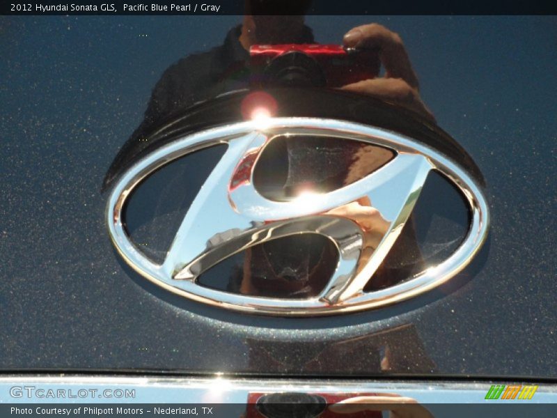 Pacific Blue Pearl / Gray 2012 Hyundai Sonata GLS
