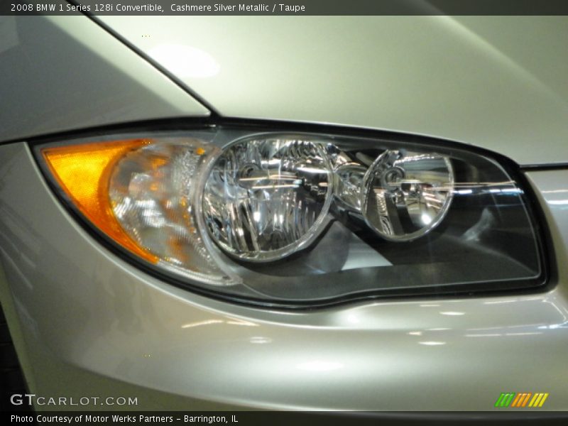 Cashmere Silver Metallic / Taupe 2008 BMW 1 Series 128i Convertible