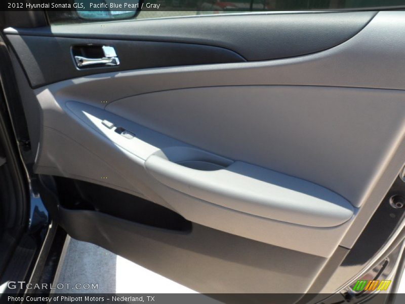 Pacific Blue Pearl / Gray 2012 Hyundai Sonata GLS
