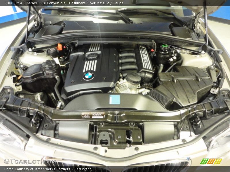 Cashmere Silver Metallic / Taupe 2008 BMW 1 Series 128i Convertible