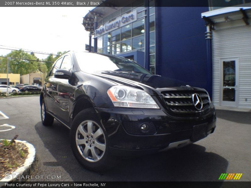 Black / Black 2007 Mercedes-Benz ML 350 4Matic