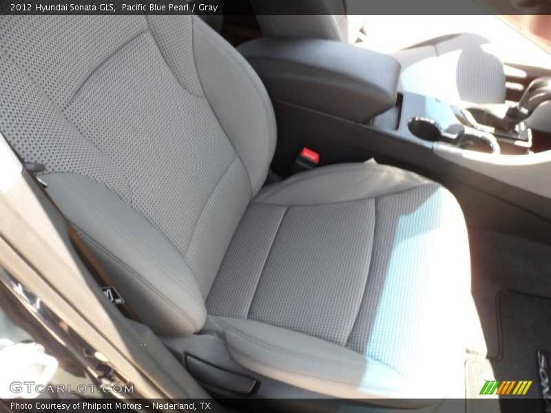 Pacific Blue Pearl / Gray 2012 Hyundai Sonata GLS