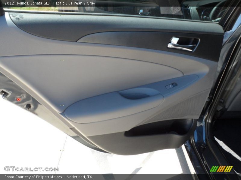 Pacific Blue Pearl / Gray 2012 Hyundai Sonata GLS