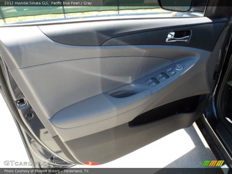 Pacific Blue Pearl / Gray 2012 Hyundai Sonata GLS