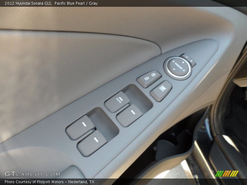 Pacific Blue Pearl / Gray 2012 Hyundai Sonata GLS