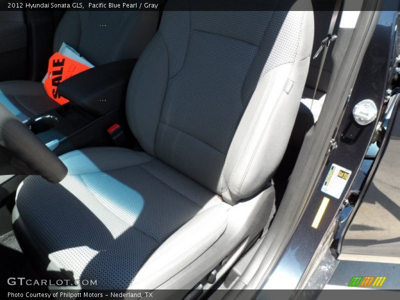Pacific Blue Pearl / Gray 2012 Hyundai Sonata GLS