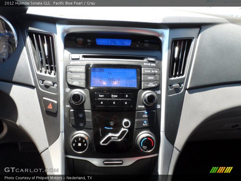 Pacific Blue Pearl / Gray 2012 Hyundai Sonata GLS