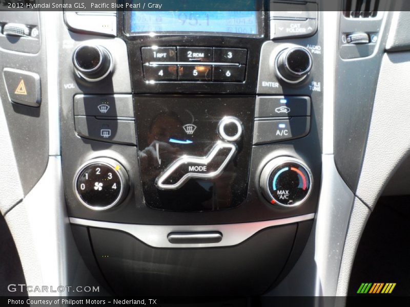 Pacific Blue Pearl / Gray 2012 Hyundai Sonata GLS