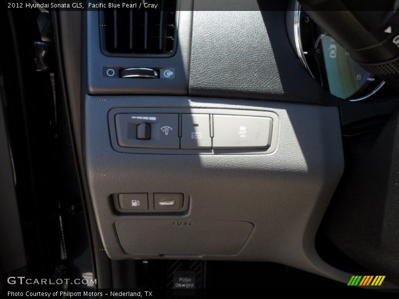 Pacific Blue Pearl / Gray 2012 Hyundai Sonata GLS