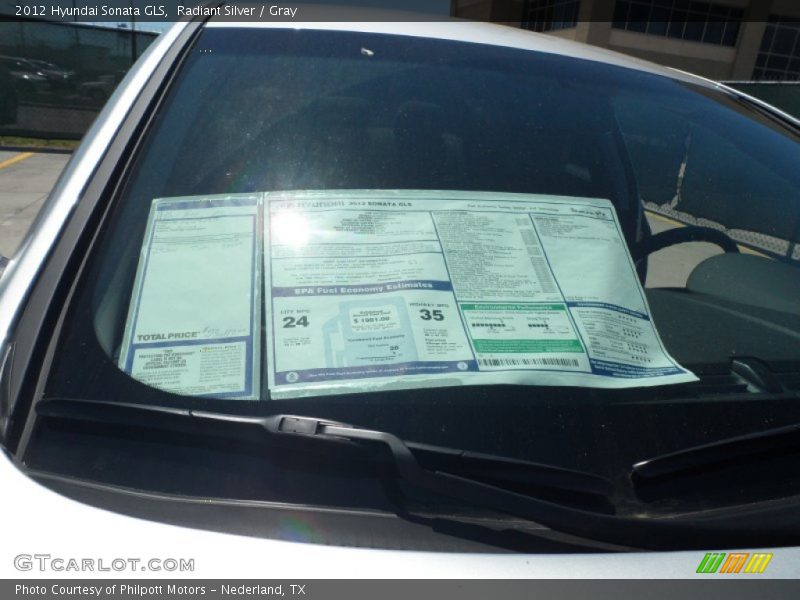Radiant Silver / Gray 2012 Hyundai Sonata GLS