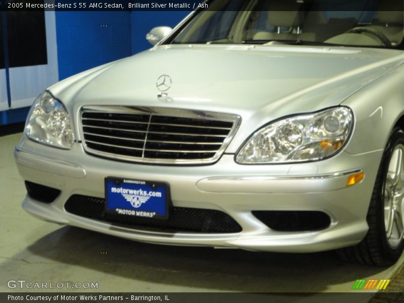 Brilliant Silver Metallic / Ash 2005 Mercedes-Benz S 55 AMG Sedan