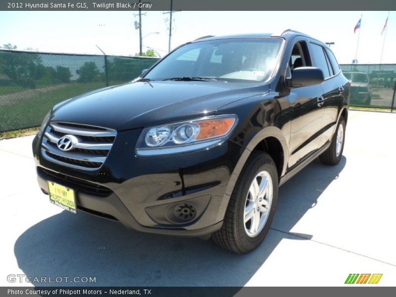 Twilight Black / Gray 2012 Hyundai Santa Fe GLS