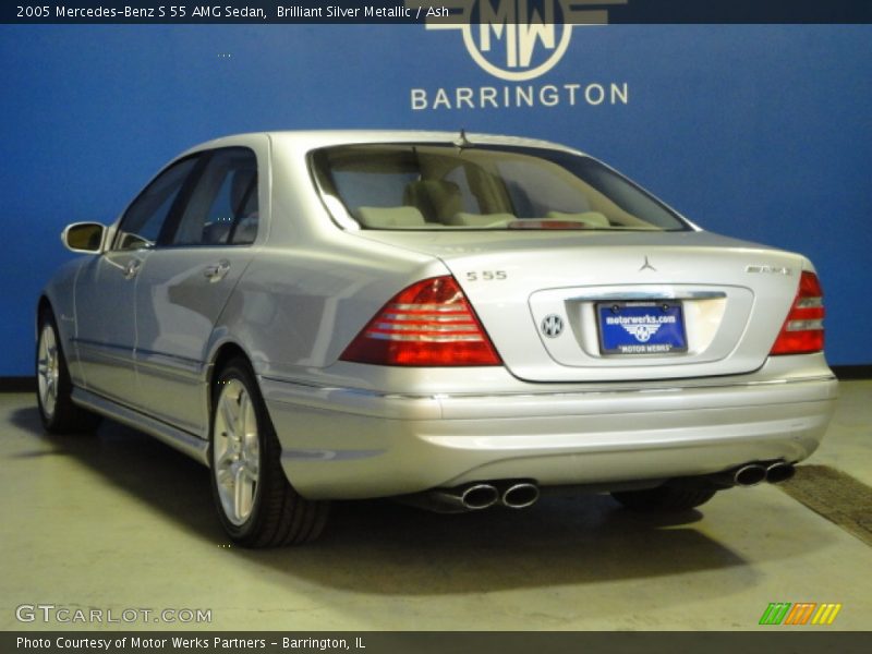 Brilliant Silver Metallic / Ash 2005 Mercedes-Benz S 55 AMG Sedan