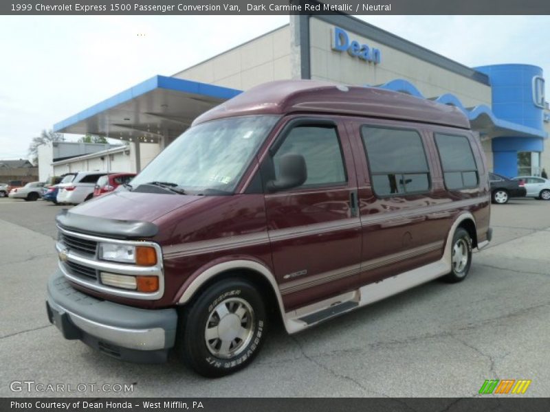 Dark Carmine Red Metallic / Neutral 1999 Chevrolet Express 1500 Passenger Conversion Van