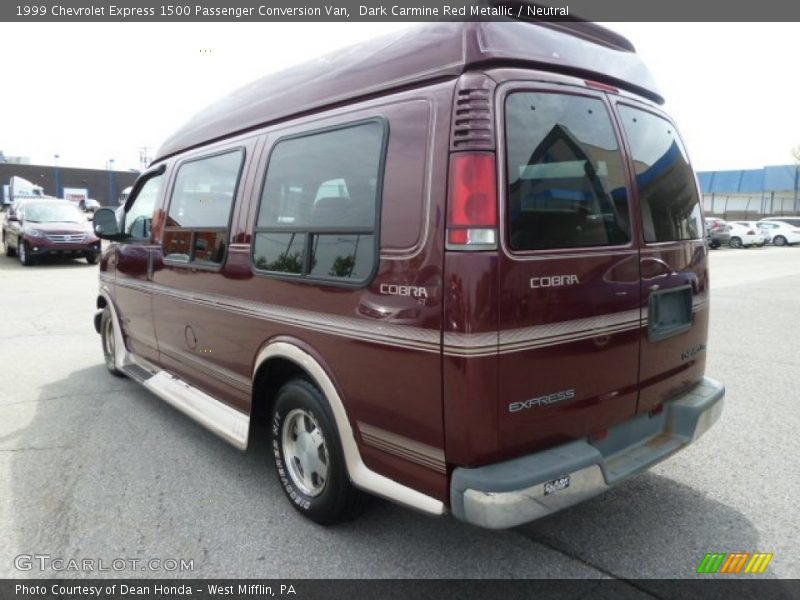 Dark Carmine Red Metallic / Neutral 1999 Chevrolet Express 1500 Passenger Conversion Van