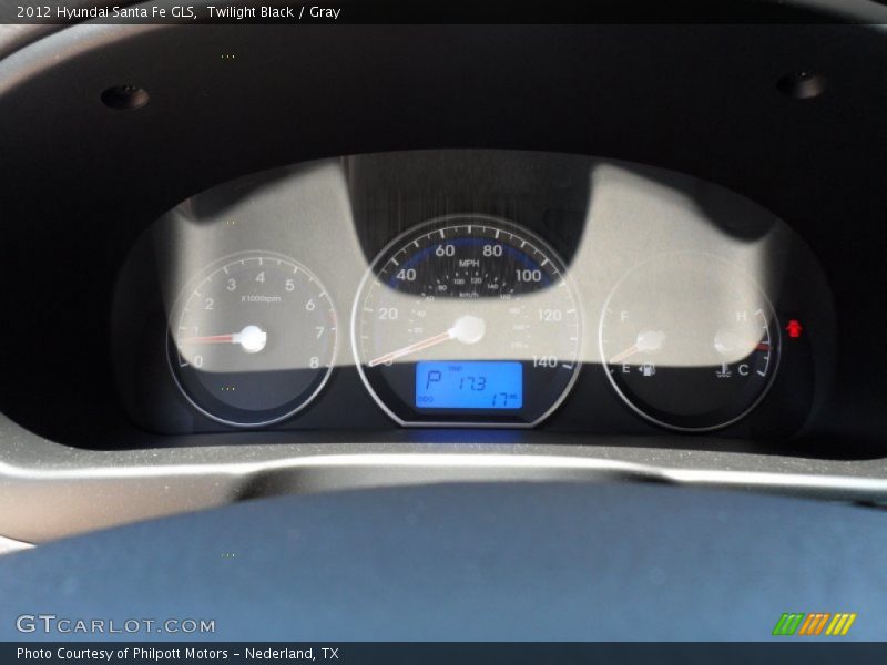 Twilight Black / Gray 2012 Hyundai Santa Fe GLS