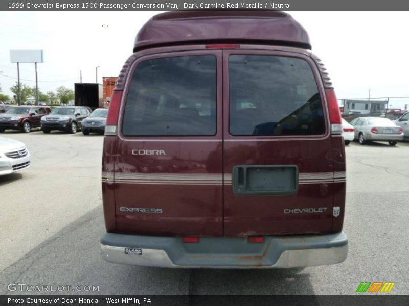 Dark Carmine Red Metallic / Neutral 1999 Chevrolet Express 1500 Passenger Conversion Van