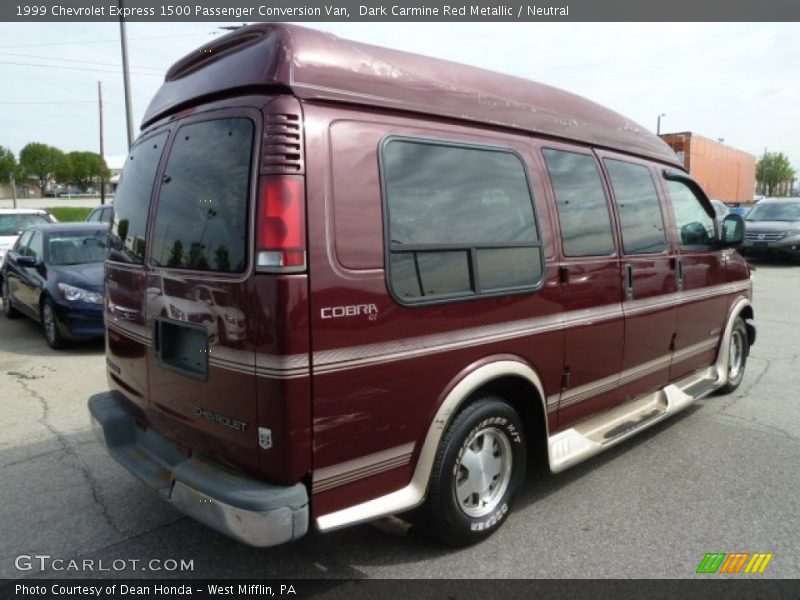 Dark Carmine Red Metallic / Neutral 1999 Chevrolet Express 1500 Passenger Conversion Van