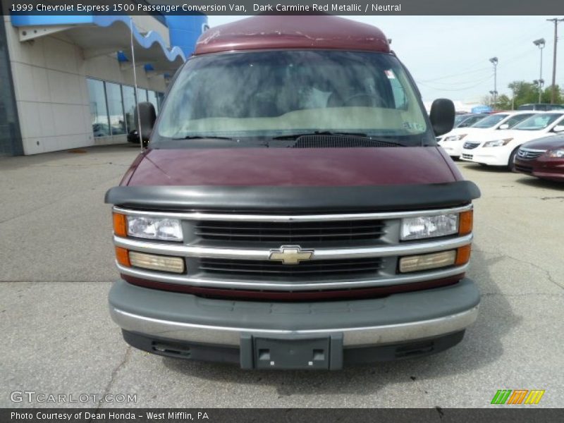 Dark Carmine Red Metallic / Neutral 1999 Chevrolet Express 1500 Passenger Conversion Van
